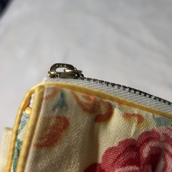 Vintage Galante Studios Yellow Floral Makeup Bag/Clutch. - Picture 10 of 13